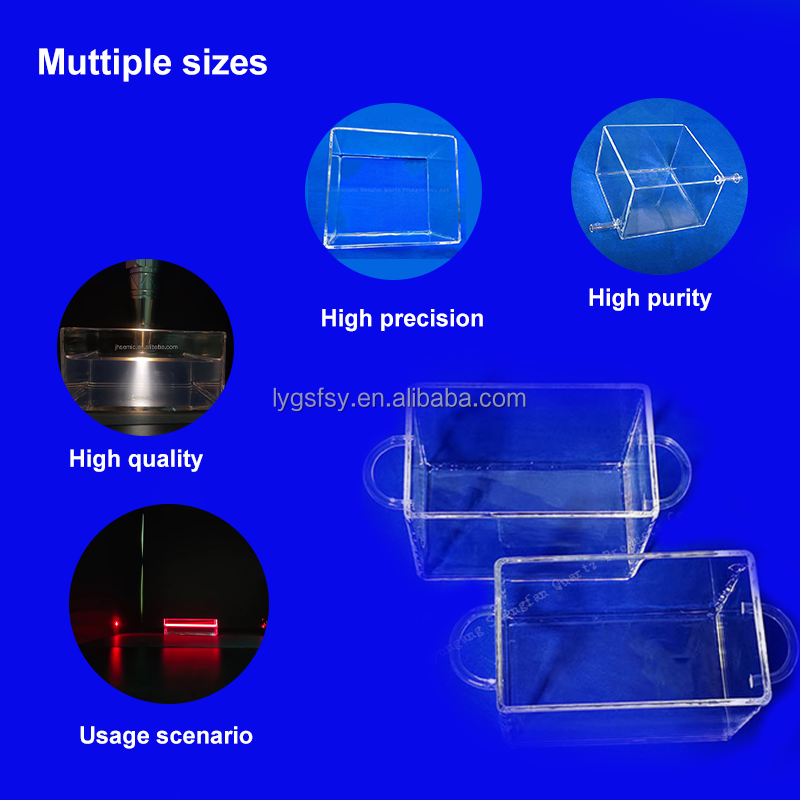 Transparent square Quartz Glass Urn square