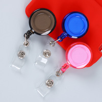 Cordon de sécurité rétractable argenté en nylon pour badge d'identification, porte-carte nominatif, porte-clés et clips anti-perte