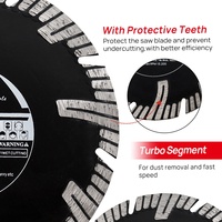 Lame de scie diamantée segmentée frittée 4.5-9in Coupe-carreaux en béton Protection inclinée Dents Granit Marbre Pierre OEM Personnalisation
