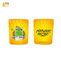 Sacs Mylar personnalisés imprimés UV, refermables avec fermeture éclair, anti-odeur, pour emballage de 1g, 3.5g, 7g, 14g