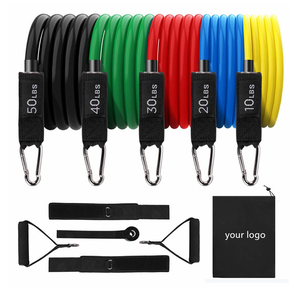Bandas de Resistencia para Ejercicio, 11 Piezas, de Látex TPE, para Gimnasio y Yoga, con Correas de Tensión y Cuerdas - Product Image 1