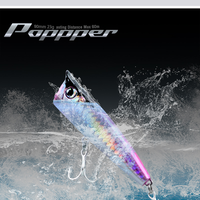 Leurre de pêche artificiel flottant Topwater Popper 75/85/105/125mm pour la pêche au bar, à la perche et au brochet