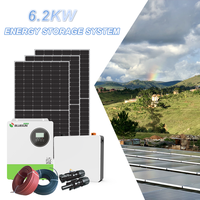 Sistema de Energía Solar Todo en Uno Bluesun, Inversor Híbrido de 6.2KW, Batería de Litio de 15KWh/10KWh, 6000-8000 Ciclos, Uso Doméstico