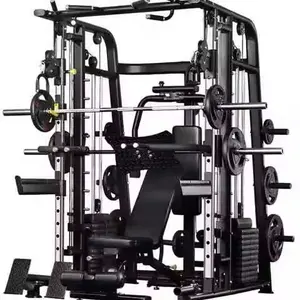 商用健身多功能史密斯机3d健身器材训练电缆史密斯机蹲下动力架