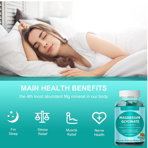 OEM/ODM Échantillons gratuits Bonbons gélifiés sans sucre <span class=keywords><strong>Vitamine</strong></span> B6 D3 Anti-stress Amélioration du sommeil Fibres alimentaires Glycinate de magnésium Énergie 500mg - Product Image 2