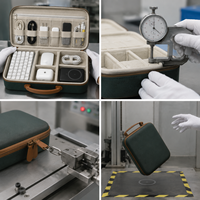 Étui de transport rigide en EVA de luxe vintage personnalisé pour disque dur SSD, HDD, clé USB et accessoires informatiques
