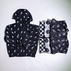 Kerui Hot Selling Bliksem/Smile/Geruit Unisex Kids Meisjes Jongens Mode Bedrukt Waterdichte Winddichte Jas Kinderen Jas - Product Image 4