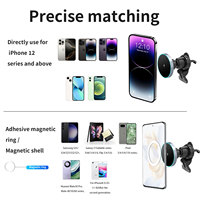 Support de chargeur sans fil magnétique à LED pour iPhone 17 16 15 Pro Max, support de fixation rapide magnétique réglable pour grille d'aération de voiture