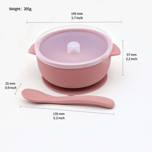 Juego de Tazones para Niños Irrompibles, 100% Silicona de Grado Alimenticio, Libres de BPA, Ligeros, Duraderos, con Diseño de Orejas de Dibujos Animados, Tazón y Cuchara para Niños - Product Image 5