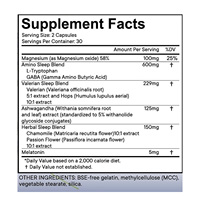 Complément alimentaire naturel pour le sommeil GABA, capsules végétaliennes sans gluten, favorise un sommeil réparateur pour les adultes