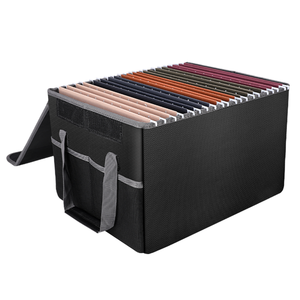Classeurs <span class=keywords><strong>suspendus</strong></span> extensibles format Lettre, organiseur de documents à suspension accordéon avec fermeture à rabat pour le bureau - Product Image 1