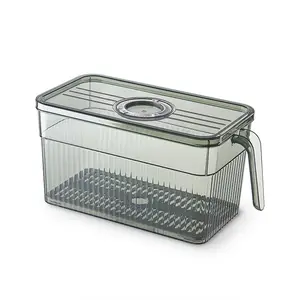KiMin热卖无双酚a冰箱收纳器，带新鲜定时器盖，用于厨房冰箱储物盒