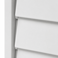 Grille d'aération murale carrée en aluminium à 4 lames, à fermeture automatique, avec moustiquaire intégrée