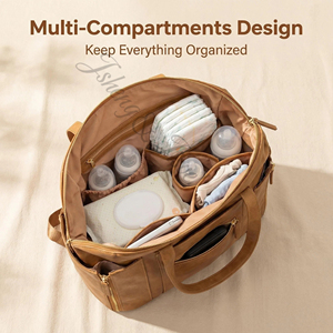 กระเป๋าผ้าอ้อมแบบ 3-in-1 สะพายหลังได้ สายรัดเข้ากับรถเข็นเด็ก ความจุ 20-35 ลิตร กันน้ำ ทำจากวัสดุ PU กระเป๋าเดินทางสำหรับเด็ก ช่องเก็บของแบบมีฉนวน สายคล้อง<span class=keywords><strong>มือ</strong></span> สำหรับคุณแม่และคุณพ่อ - Product Image 5