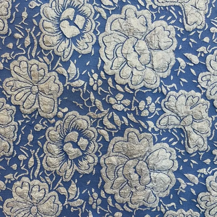 Tejido de poliéster con diseño Floral personalizado, tejido de Jacquard con relieve tridimensional para vestido de señora, gran oferta en el mercado de Sudáfrica