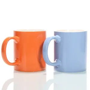 Popular Diy Gift Custom LOGO 11oz Simple White Coffee Sublimation Mugs Blank Ceramic Mug For Sublimation Printing