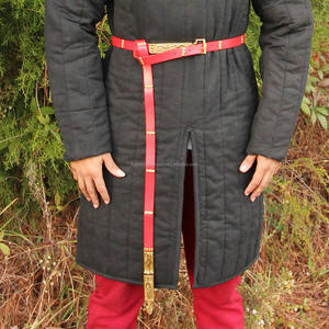 Ceinture en cuir marron pour femmes, accessoire de réfraction, style médiéval Viking Seax, montage avec fourreau - Product Image 6