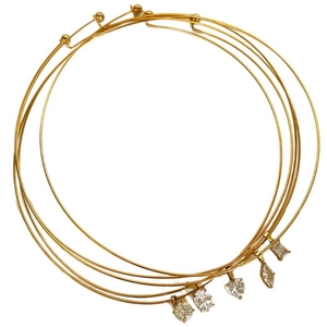 Collana Choker da Donna in Acciaio Inossidabile Placcato Oro 18K con Zirconia e Gemme, Certificata Impermeabile, per Anniversario - Product Image 5