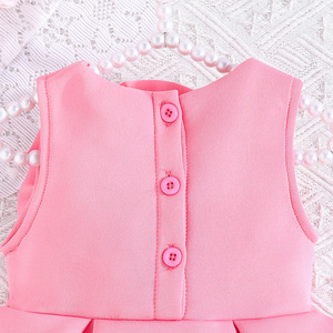 Elegante Vestido de Verano sin Mangas para Niñas de 9 Meses a 5 Años, con Lindos Animales, Flores Grandes y Botones, Antiestático, Ropa de Bebé Elegante - Product Image 3