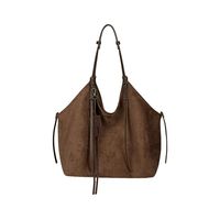 Sac fourre-tout rétro coréen en faux daim pour femme, grande capacité, sac à bandoulière unique, sacoche pour ordinateur portable pour les trajets quotidiens