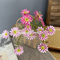 Fleurs artificielles en soie faites à la main, marguerites colorées, chrysanthèmes artificiels pour la décoration de mariage, la décoration de la maison, la mise en scène d'événements