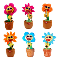 Tournesol électrique musical chantant et dansant, peluche douce, jouet créatif amusant, saxophone chantant, fleurs dansantes