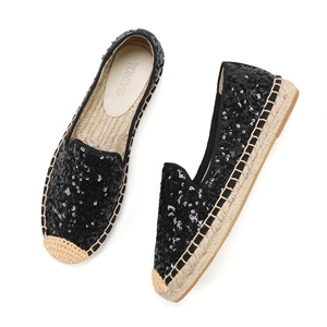 <span class=keywords><strong>Espadrilles</strong></span> plates Offre Spéciale confortables pour femmes respirantes de nombreuses perles avec fond épais chaussures brillantes faciles à porter - Product Image 2