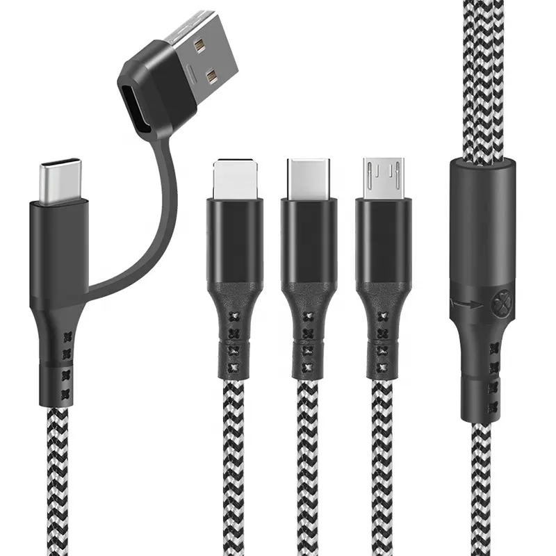 Großhandel Hochwertiges 3-in-2-USB-Kabel 5-in-1-Multifunktions-Datenkabel USB A Typ C Schnell ladekabel