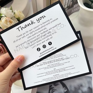 Tarjeta de Agradecimiento Plegable con Papel Dorado Personalizada, Tarjeta de Agradecimiento para Pequeñas Empresas - Product Image 6