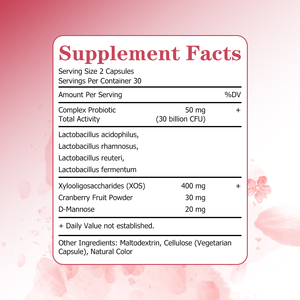Cápsulas de Probióticos Vaginales Directas de Fábrica con Complejo Probiótico que Ayuda al Crecimiento de los Probióticos y a Inhibir la Adhesión - Product Image 2