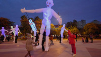 Costume gonflable géant illuminé, marionnette gonflable pour le défilé