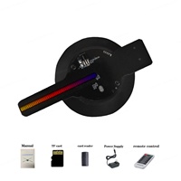 Ventilateur projecteur holographique 3D 11CM pour affichage publicitaire extérieur, bibliothèque vidéo Rem 700, 48 LED, compatible APP et WIFI pour les campagnes