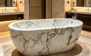 Marbre vert naturel de luxe Calacatta Da Vinci pour comptoir, hôtel, salon, salle de bain, <span class=keywords><strong>baignoire</strong></span>, carrelage mural, carrelage de sol - Product Image 6