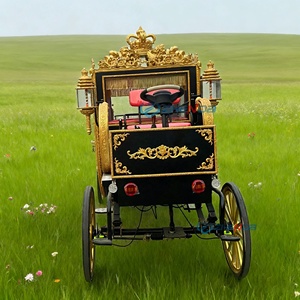 Nuevo Estilo, Carruaje Real Eléctrico Negro en Venta, Transporte Especial para Bodas de Princesas, Carruaje para Paseos Turísticos - Product Image 3