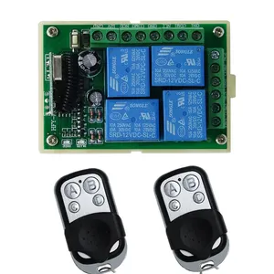 433Mhz DC 12V Universal Wireless RF Remote Control Switch 4CH Relay Radio Receiver Module And Smart Remote Controls Transmitters