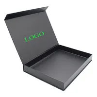 Embalagem de roupas logotipo personalizado produto de luxo caixas de presente de papelão de papel preto