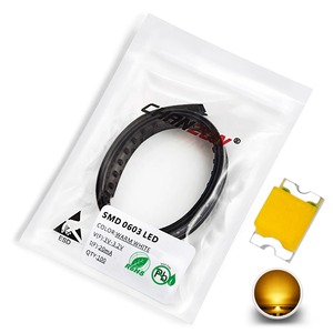 مصباح تشانزون بمصباح LED باعث للضوء SMD ، حبة رقاقة صمام ثنائي أبيض دافئ أخضر أزرق أصفر برتقالي الأشعة فوق البنفسجية الأرجواني الوردي RGB 3V SMT - Product Image 6