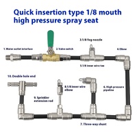 Raccord rapide haute pression en laiton 3/8 pouce pour pulvérisation de refroidissement, humidification de serre et utilisation extérieure