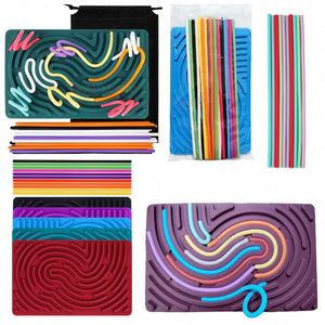 ของเล่นซิลิโคนพลาสติกและโฟมเสริมพัฒนาการ พร้อมกระเป๋าพกพา ช่วยลดความวิตกกังวล บรรเทาความเครียด สำหรับเด็ก - Product Image 4