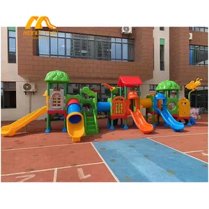 Le playhouse de terrain de jeu d'enfants place la glissière d'enfants pour l'école et le parc pour des terrains de jeu extérieurs de glissière