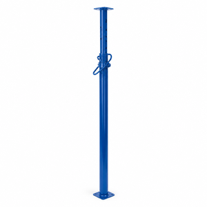 <span class=keywords><strong>Plaque</strong></span> supérieure réglable en acier haute résistance peinte en bleu avec tube interne coulissant pour étais de coffrage de dalle en béton et d'escalier - Product Image 1