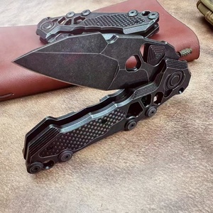 Navaja Táctica de Bolsillo de Acero Inoxidable de Alta Calidad con Mango de Fibra de Carbono, Plegable, Personalizable, para Supervivencia - Product Image 2