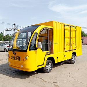 Véhicule de livraison de nourriture électrique à 4 roues 2 places chariot de tourisme camion <span class=keywords><strong>voiture</strong></span> de patrouille cargo trémie transport camionnette - Product Image 3