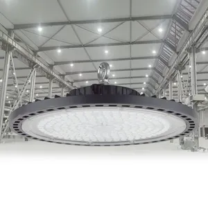 150W 19500LM 5000K günışığı IP65 endüstriyel depo atölye aydınlatma UFO LED yüksek raf lambası ile 5ft kablosu abd Plug