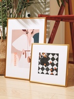Bingkai Foto Persegi Panjang Aluminium Alloy Tipis Ramping Buatan Tangan A3-4K Penyangga Pemasangan Puzzle Poster Desain Dapat Disesuaikan Apa Saja