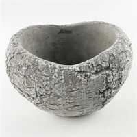 Nouveau design 2026 : Grands pots à fleurs en ciment à motif cœur, modernes et minimalistes, pour plantes d'intérieur et d'extérieur, idéaux pour les bonsaïs