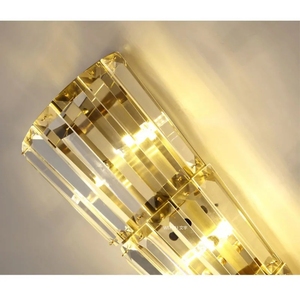 Lámpara de Pared LED para Sala de Estar Interior, Lámpara de Cristal Brillante Moderna con Base de Metal para Pasillo de Hotel de Lujo - Product Image 6