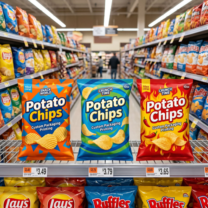 Custom Banana Chips Stand up Packaging