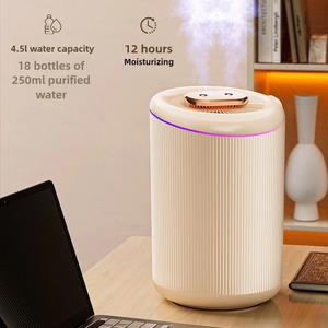 Humidificador de gran volumen de vapor, atomizador de doble boquilla, humidificador de aire para el hogar, humidificador silencioso Usb para dormitorio, humidificador de bajo ruido - Product Image 2