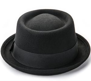 <b>Top</b> Sale New Elegant Vintage Pork Pie Homburg Fedora Hat 100% Wool Character Outdoor Business Casual - Product Image 2